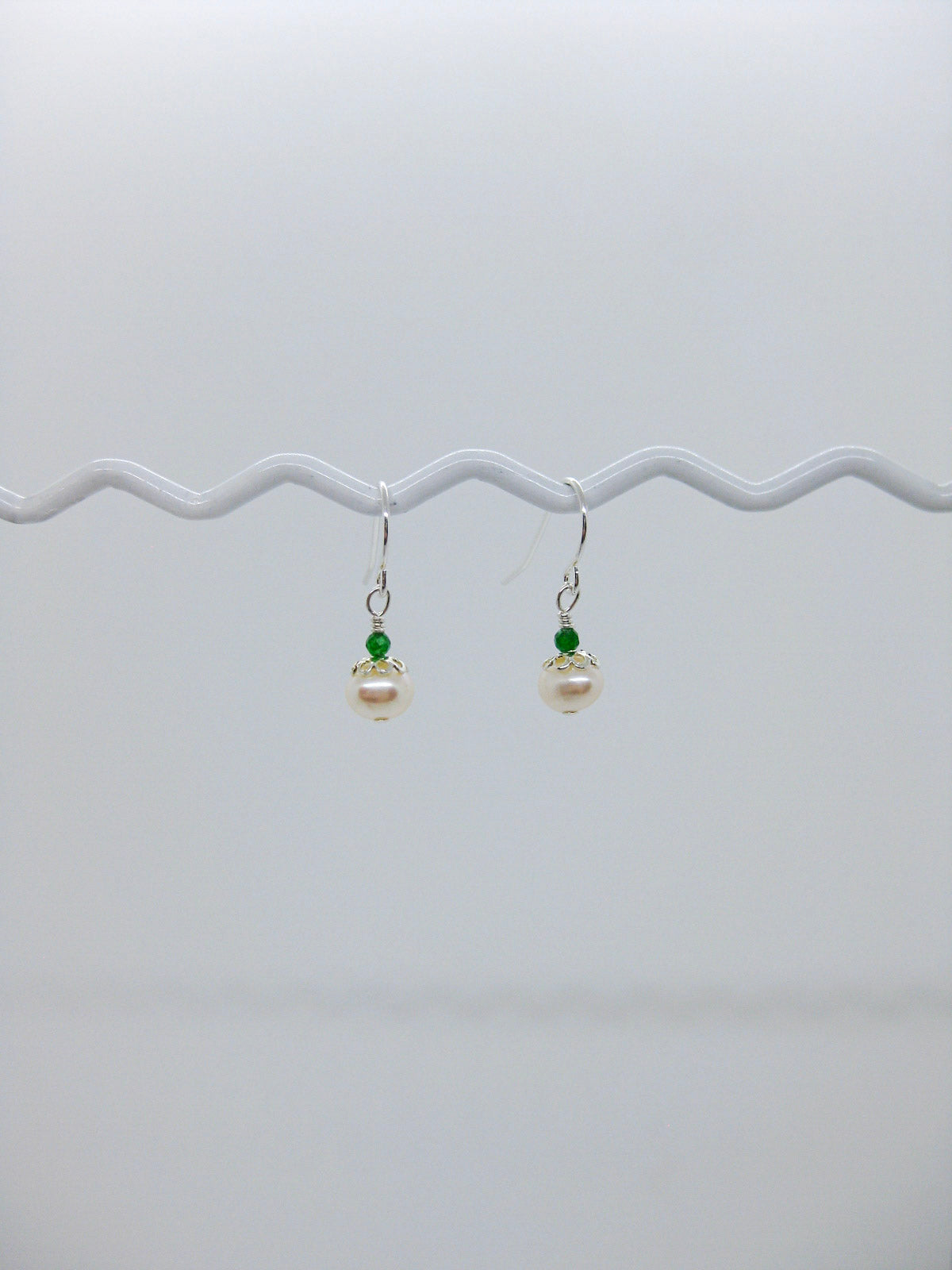 Heather: Jade Pearl Earrings - e598