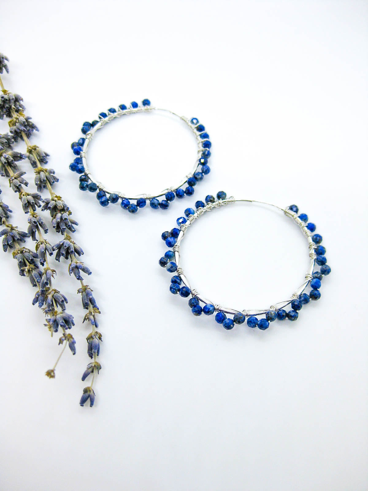 Leilani: Lapis Hoops - e601