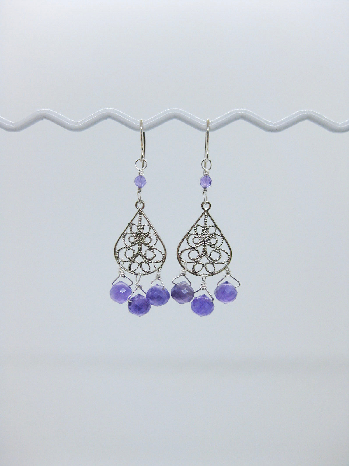 Olive: Amethyst Chandelier - e627
