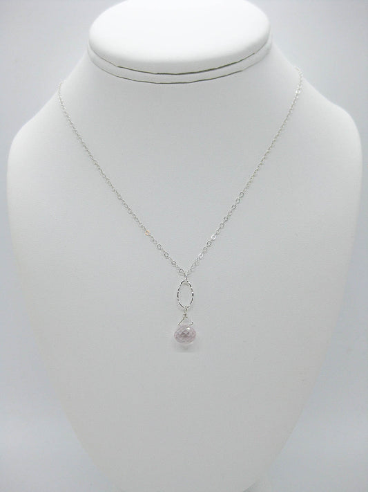 Chrysanthe: Rose Quartz Necklace - n402