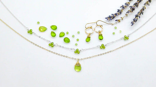 Peridot meaning, August birthstone, Peridot jewelry, handmade Peridot jewelry, Peridot birthday gifts, green gemstone jewelry, meaningful gemstone gifts.