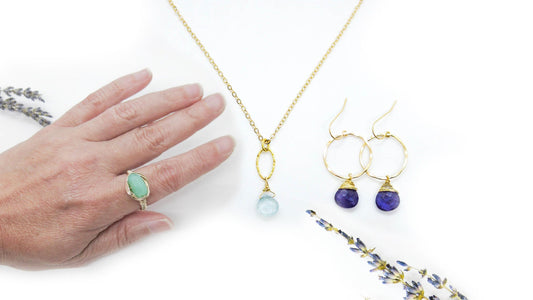 Spring refresh your jewelry box with Amethyst, Aquamarine and Chrysoproase