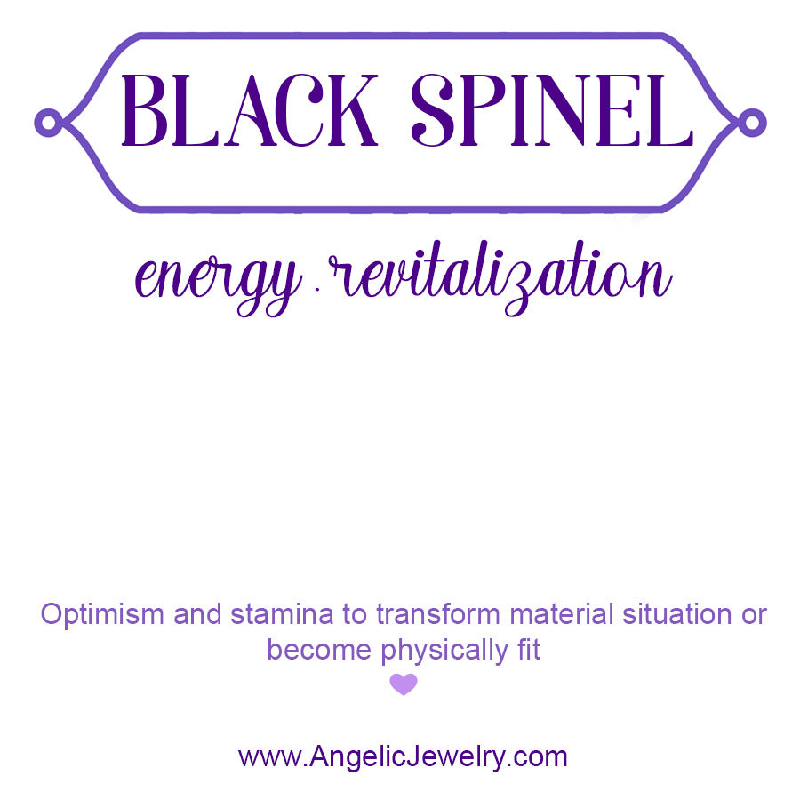 Zinnia: Black Spinel Bracelet - b349