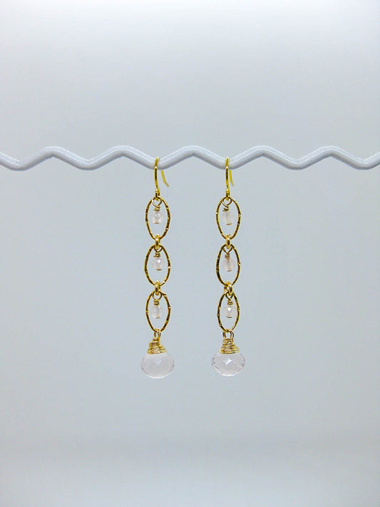 Lilac: Rose Quartz Earrings