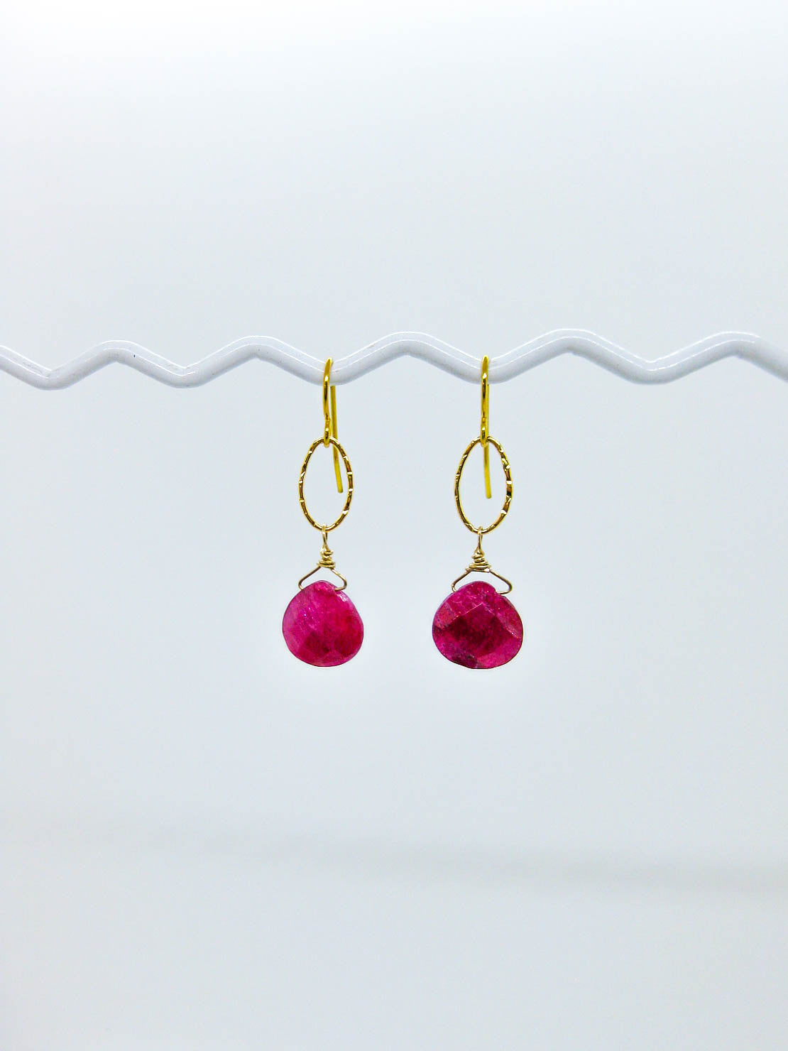 Chrysanthe: Ruby Earrings - e670