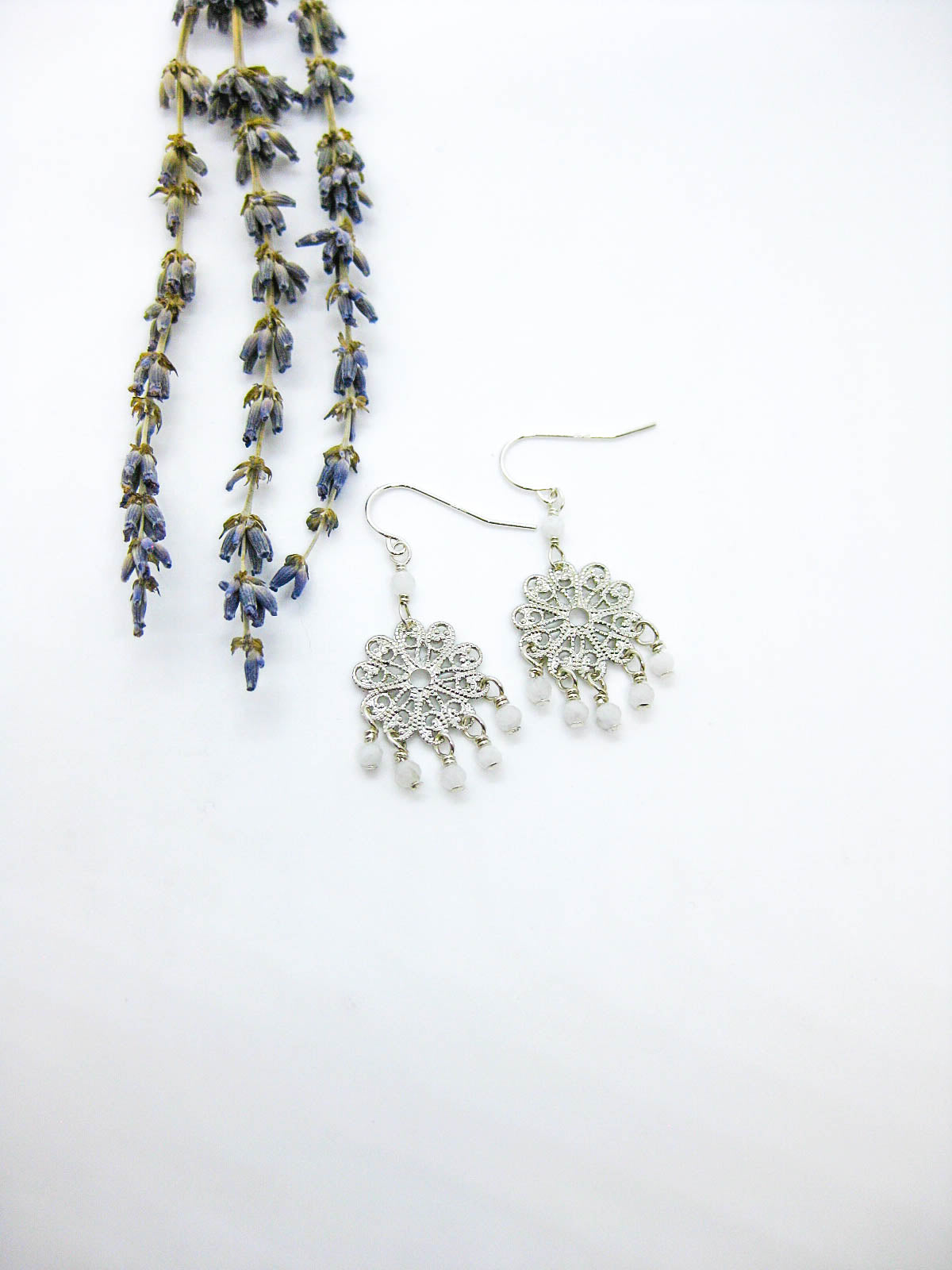 Willow: Moonstone Earrings - e672