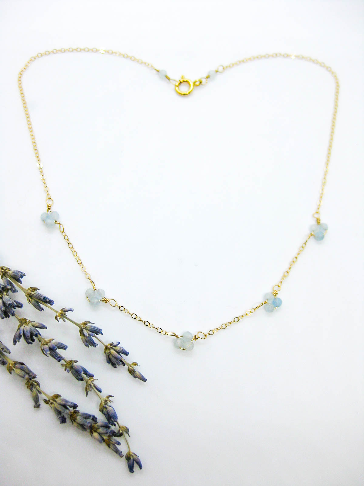 Hyacinth: Aquamarine Choker - n468