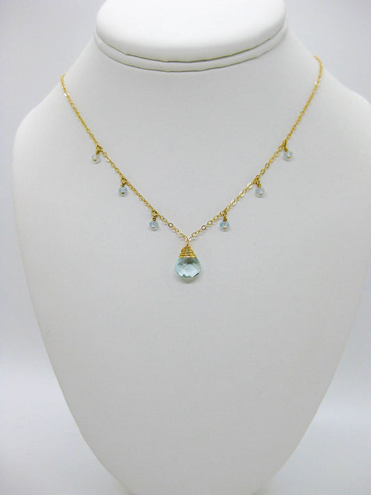 Chamomile: Aquamarine Necklace - n573