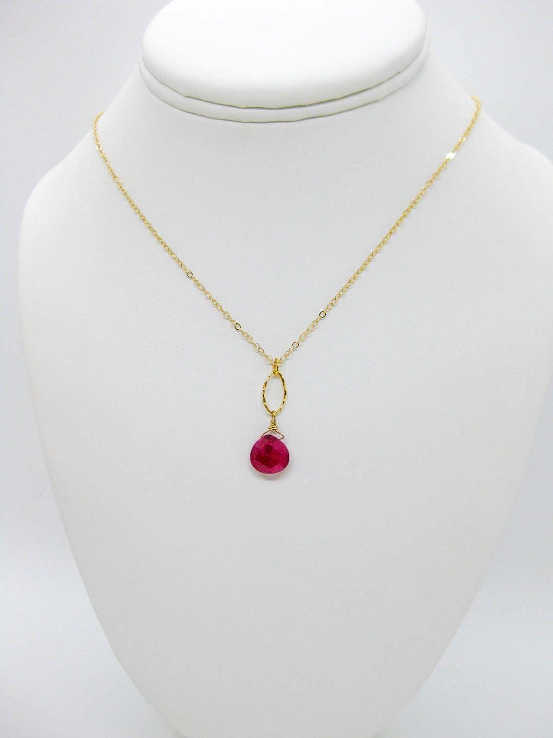 Chrysanthe: Ruby Necklace - n574