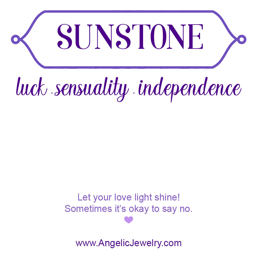 Lilac: Sunstone Earrings - e725