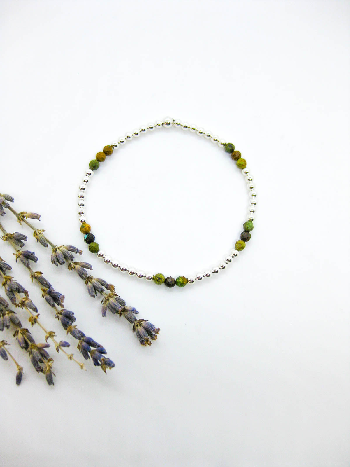Juniper: Brown Turquoise Stretch Bracelet