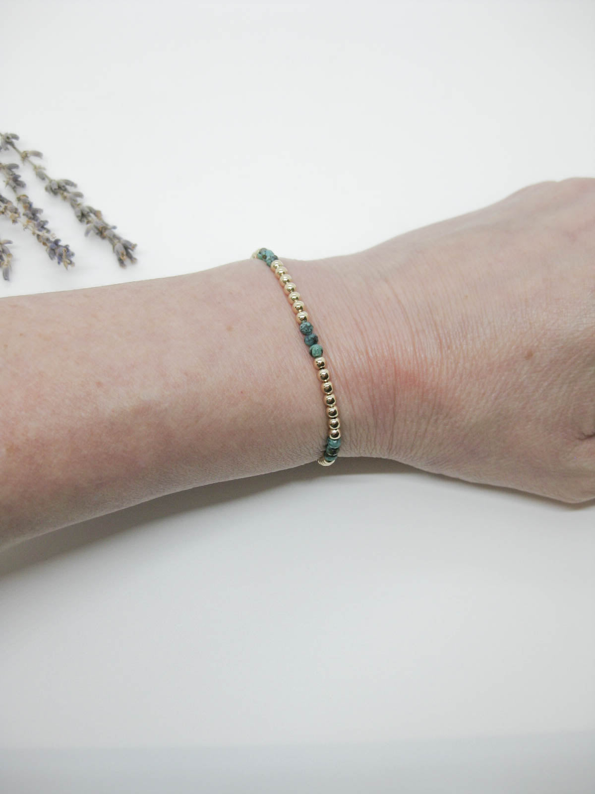 Juniper: Green Turquoise Stretch Bracelet