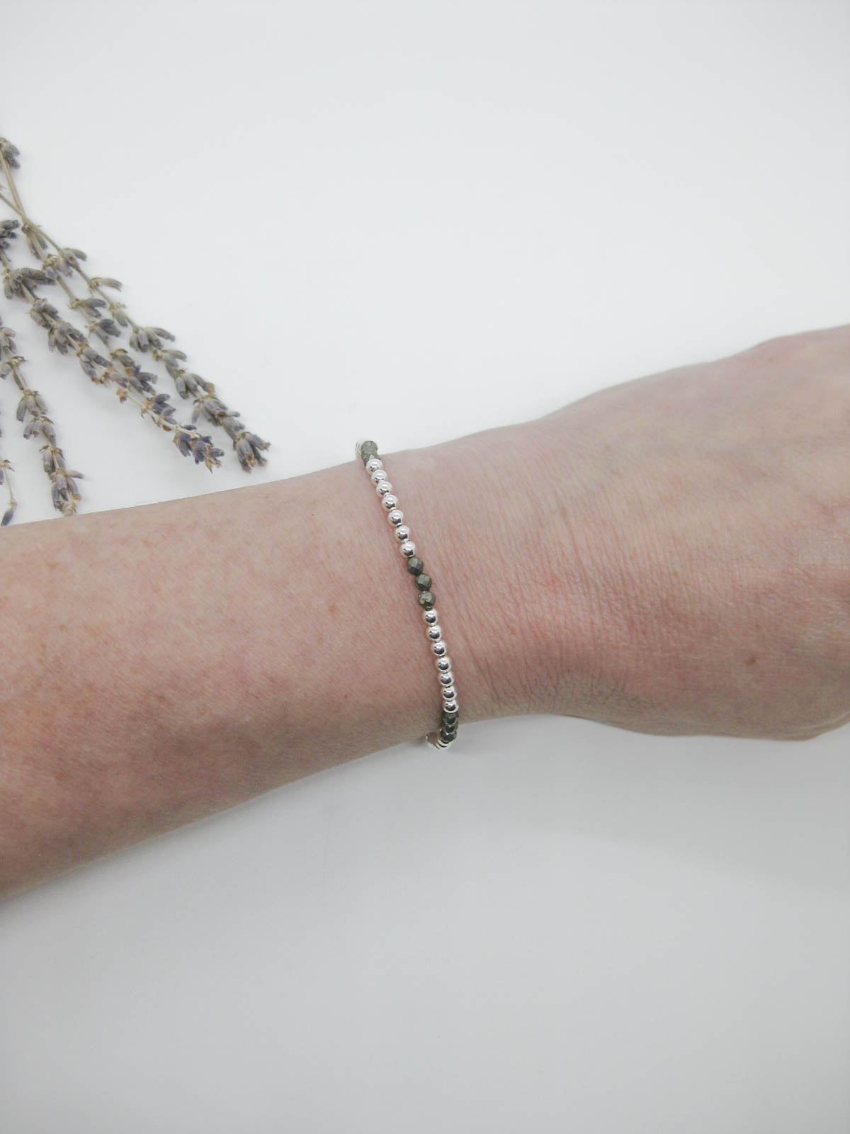 Juniper: Pyrite Stretch Bracelet