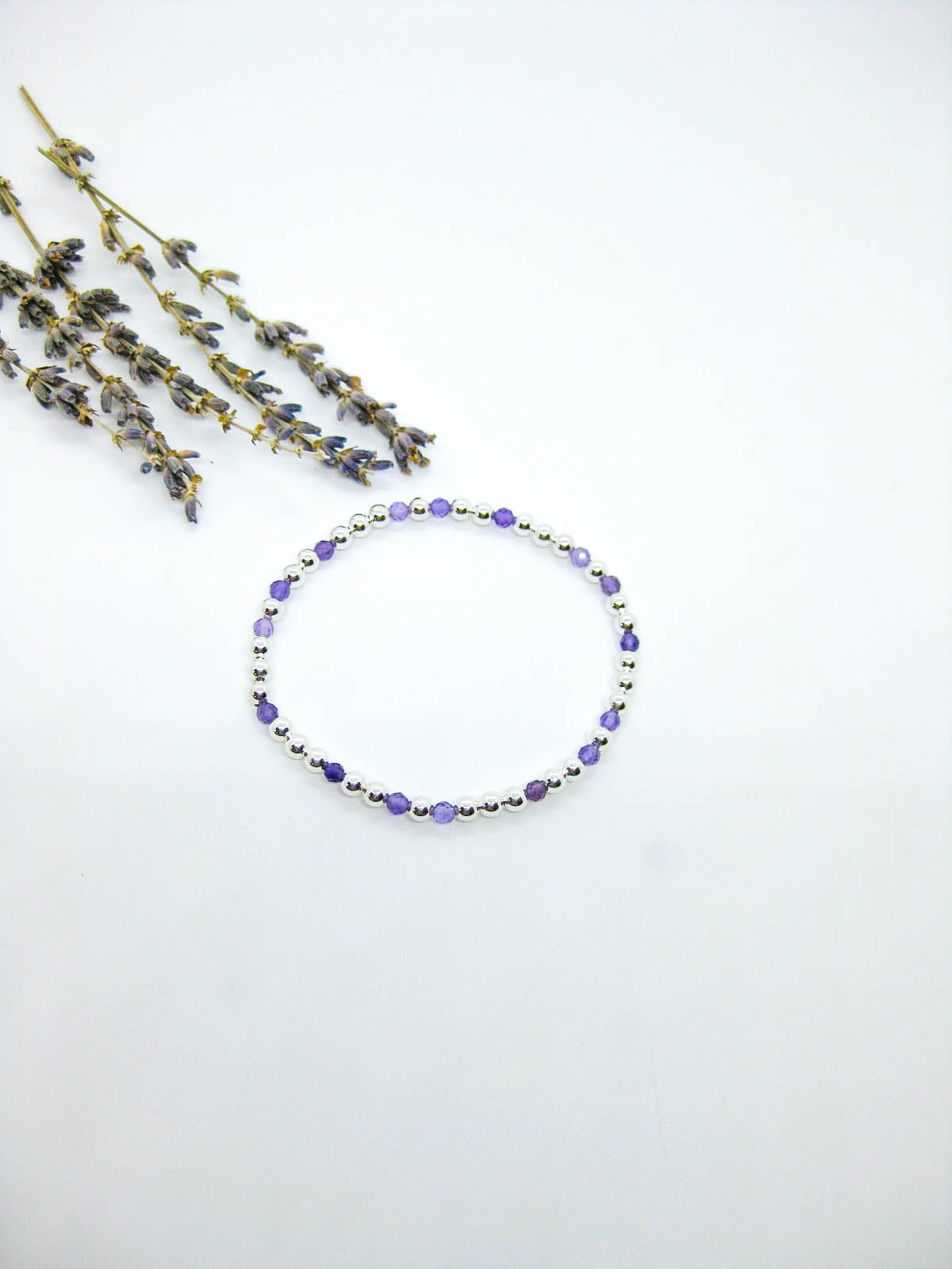 Sage: Amethyst Stretch Bracelet
