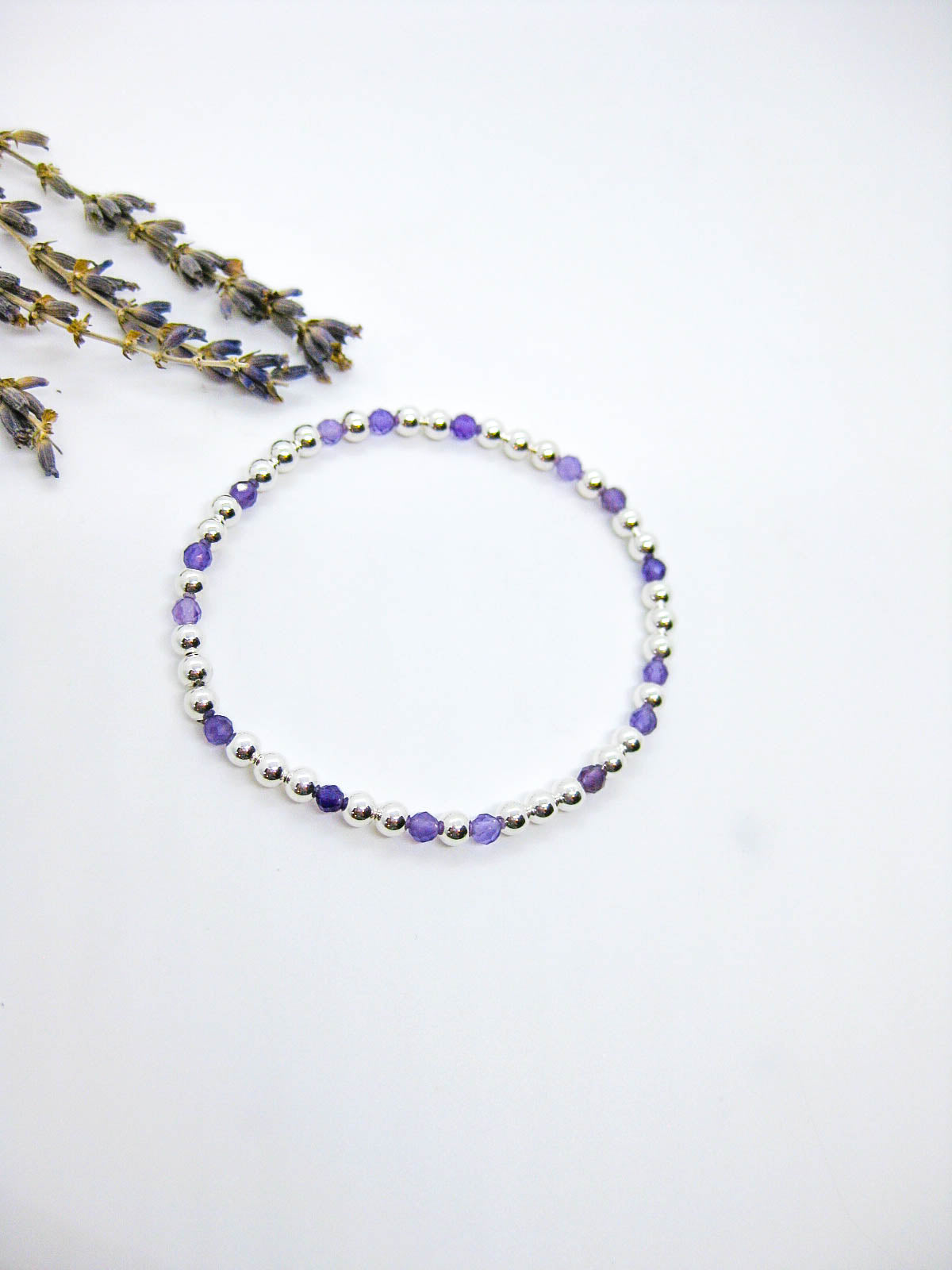 Sage: Amethyst Stretch Bracelet