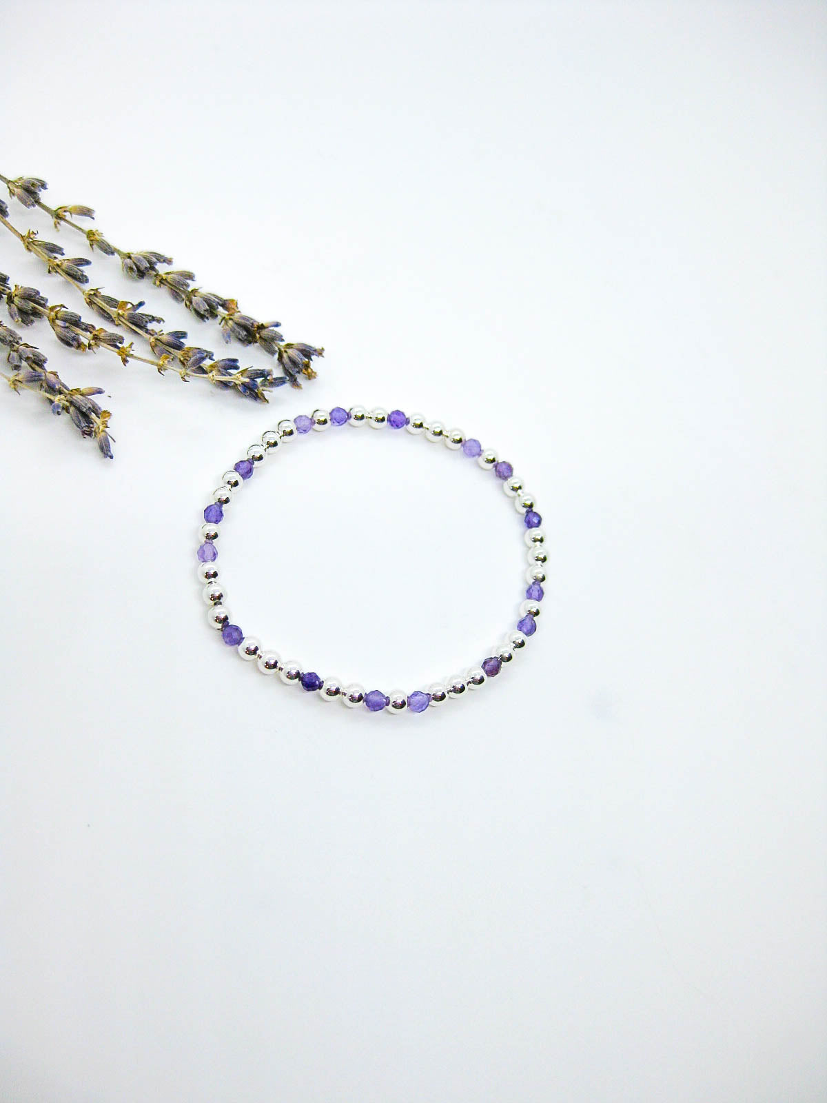 Sage: Amethyst Stretch Bracelet
