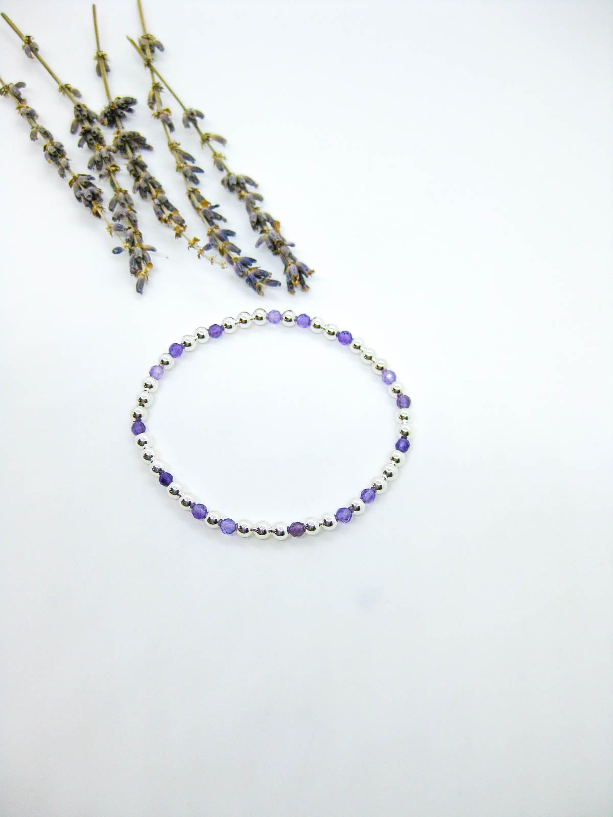 Sage: Amethyst Stretch Bracelet