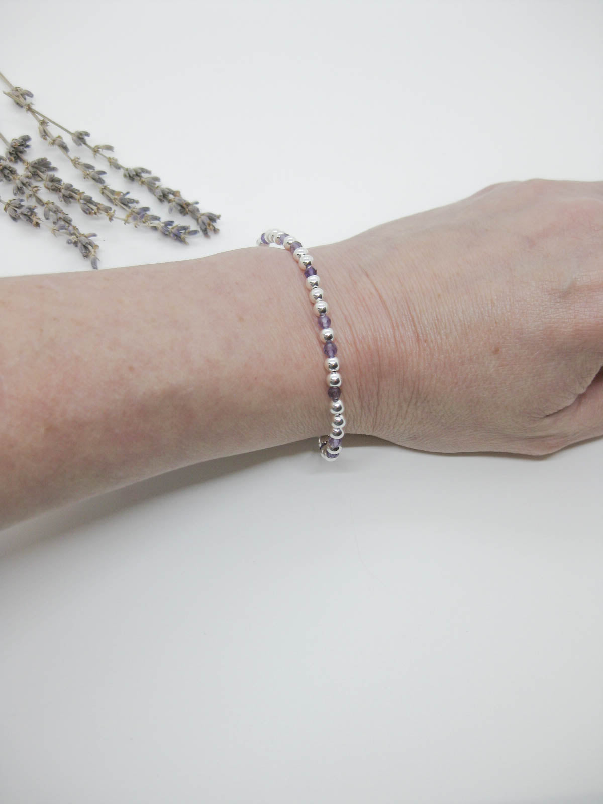 Sage: Amethyst Stretch Bracelet