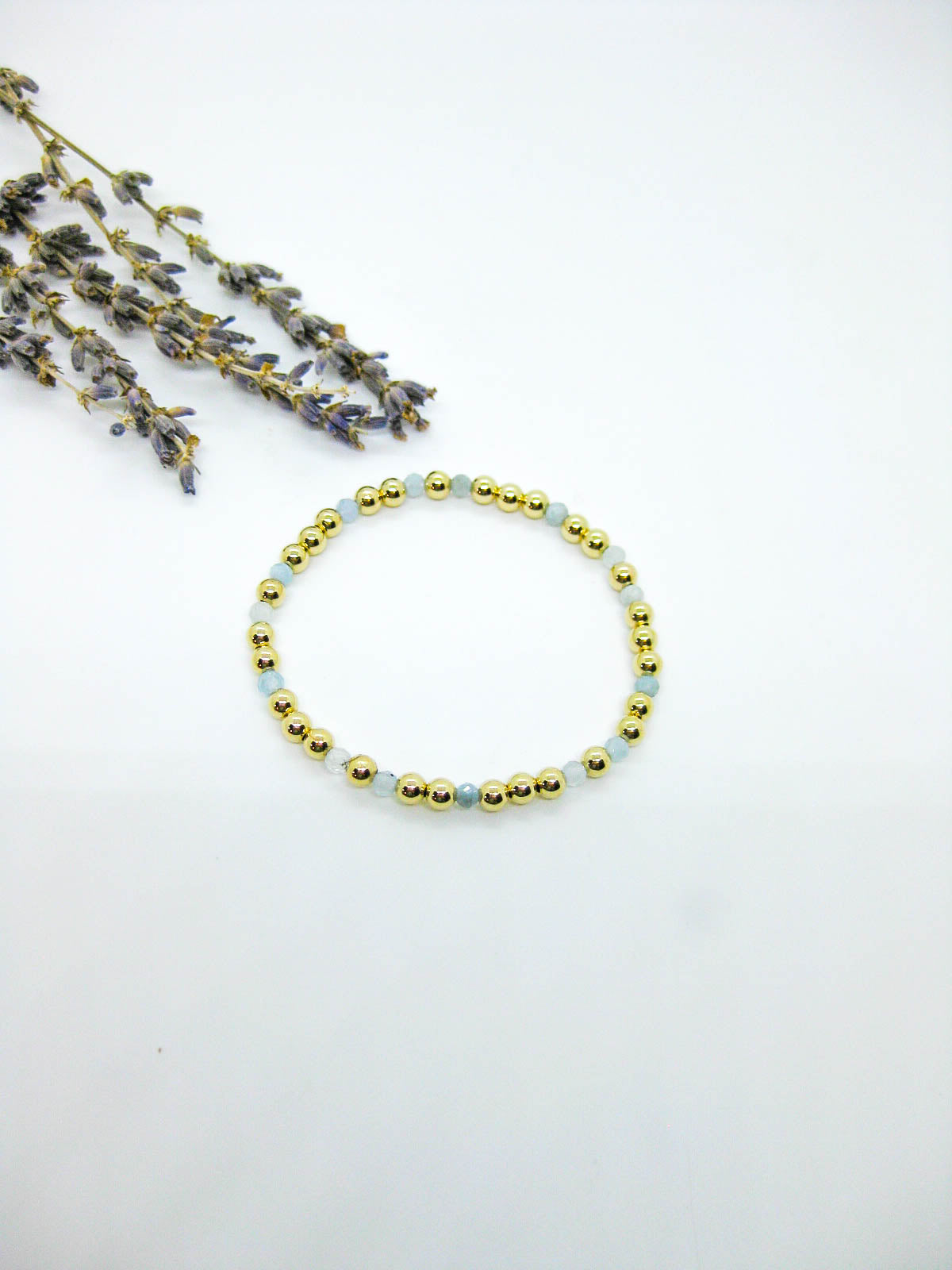 Sage: Aquamarine Stretch Bracelet