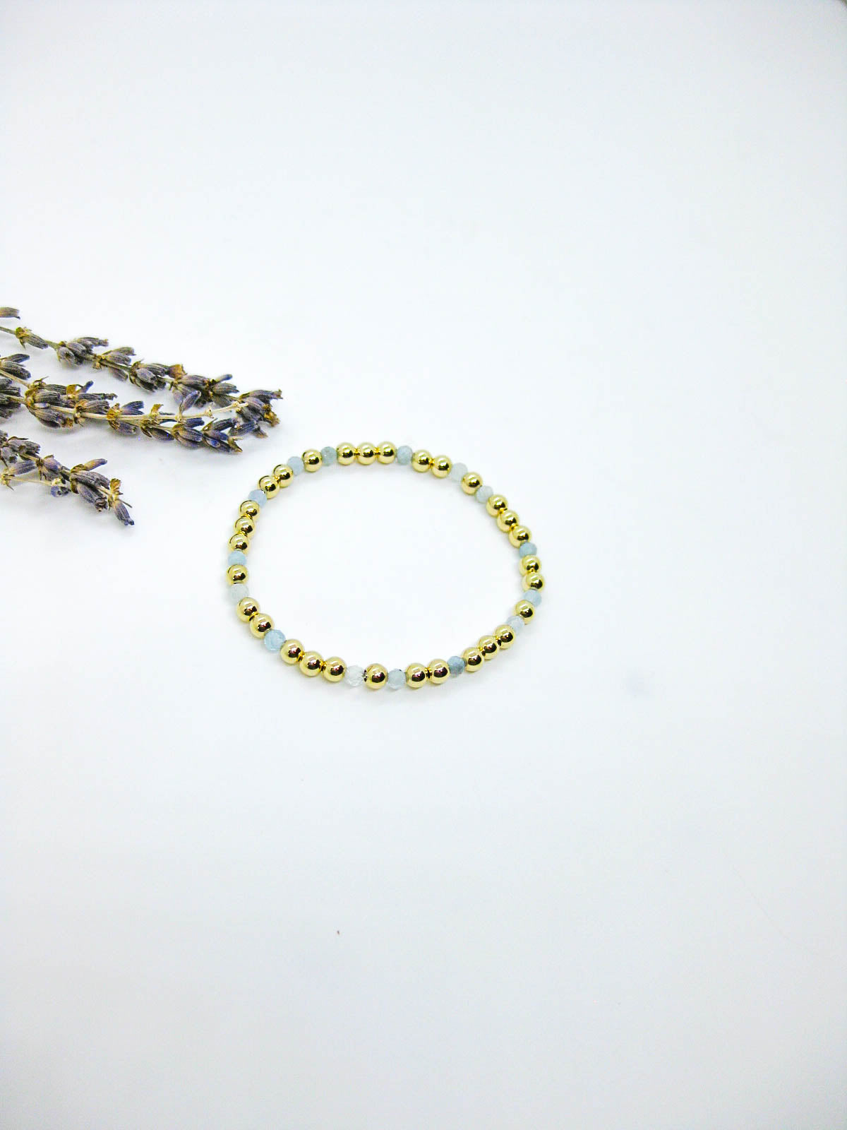 Sage: Aquamarine Stretch Bracelet