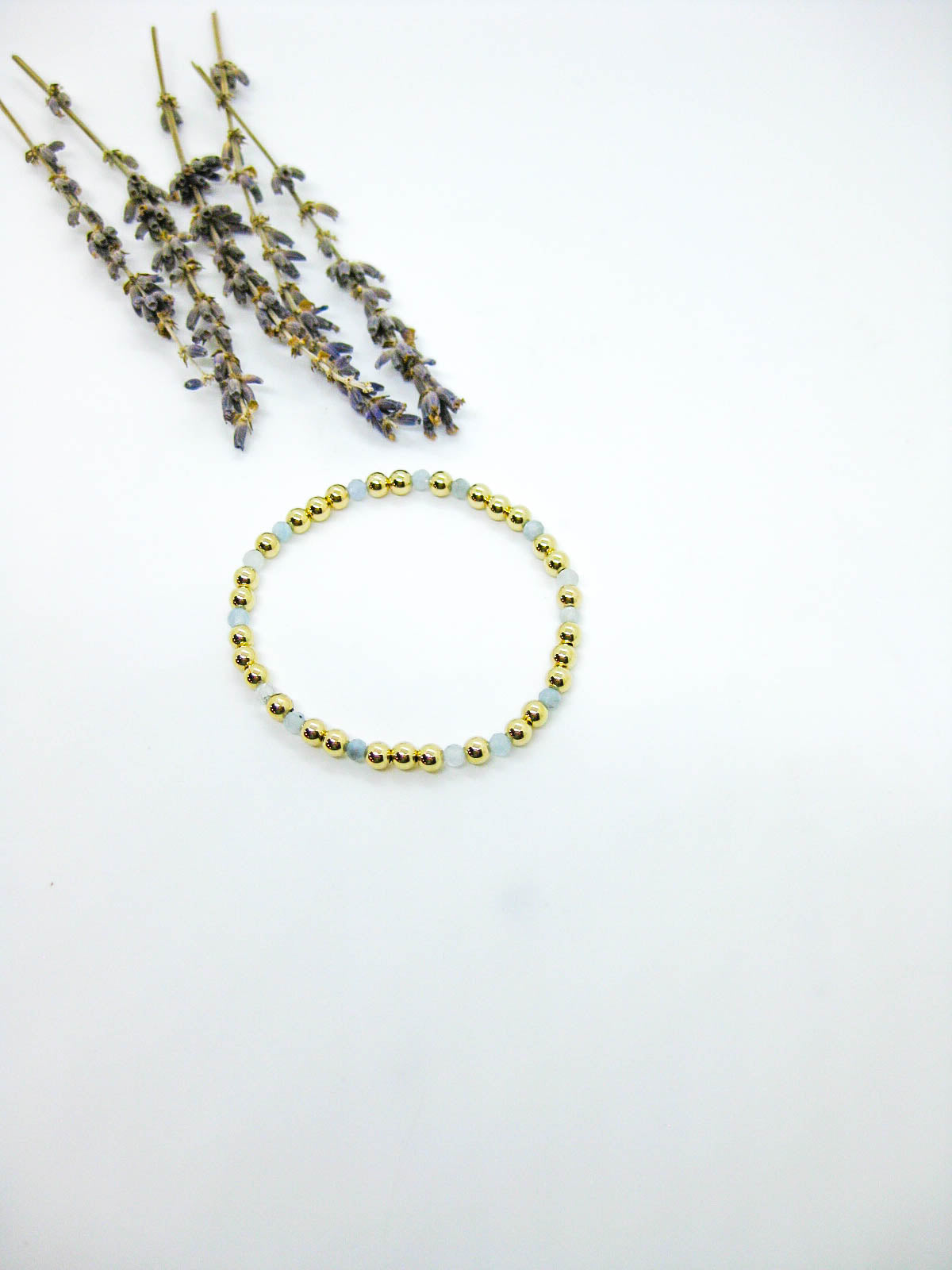 Sage: Aquamarine Stretch Bracelet