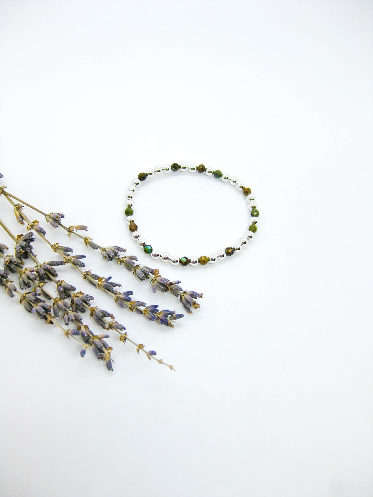 Sage: Brown Turquoise Stretch Bracelet