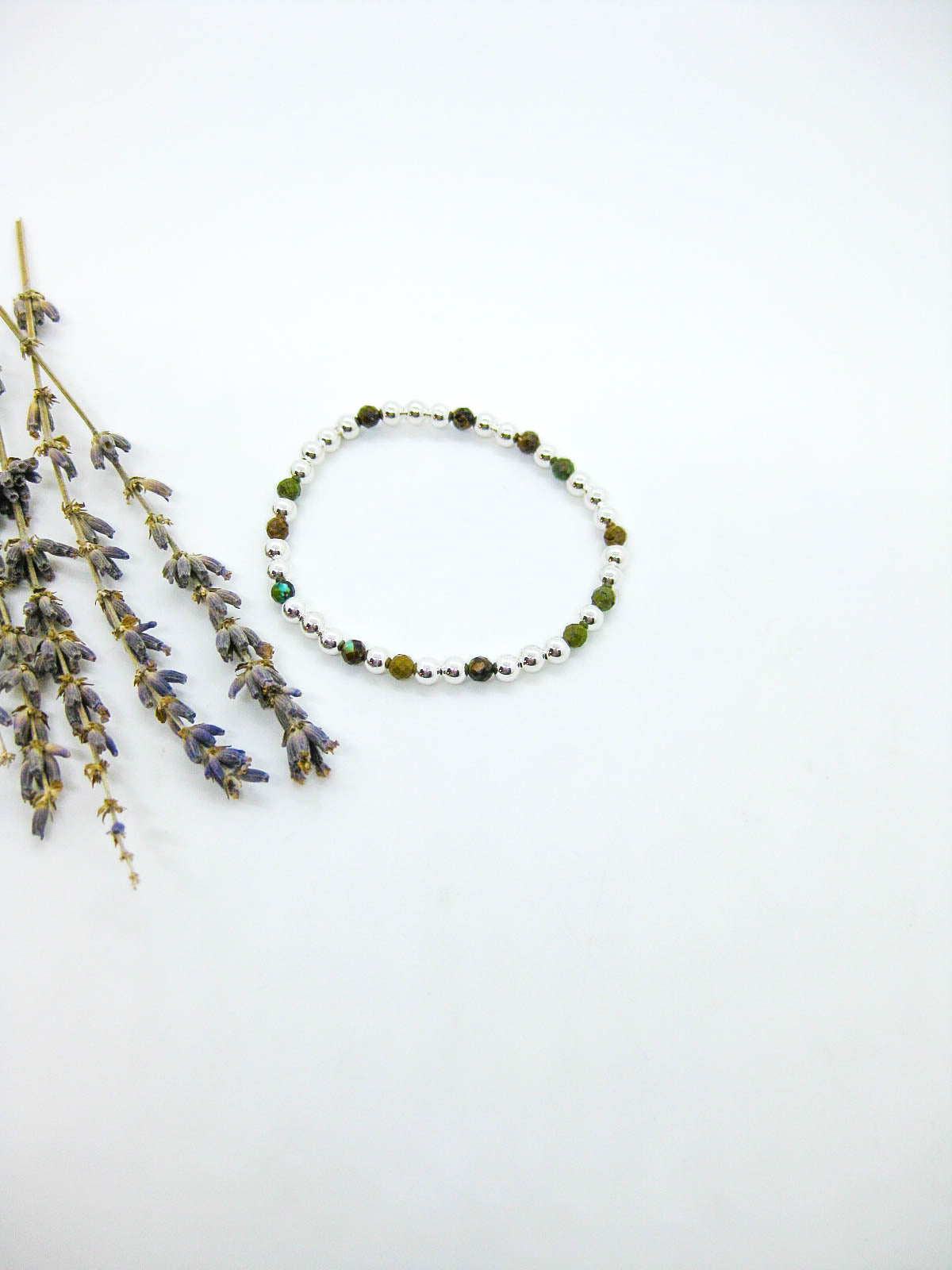 Sage: Brown Turquoise Stretch Bracelet