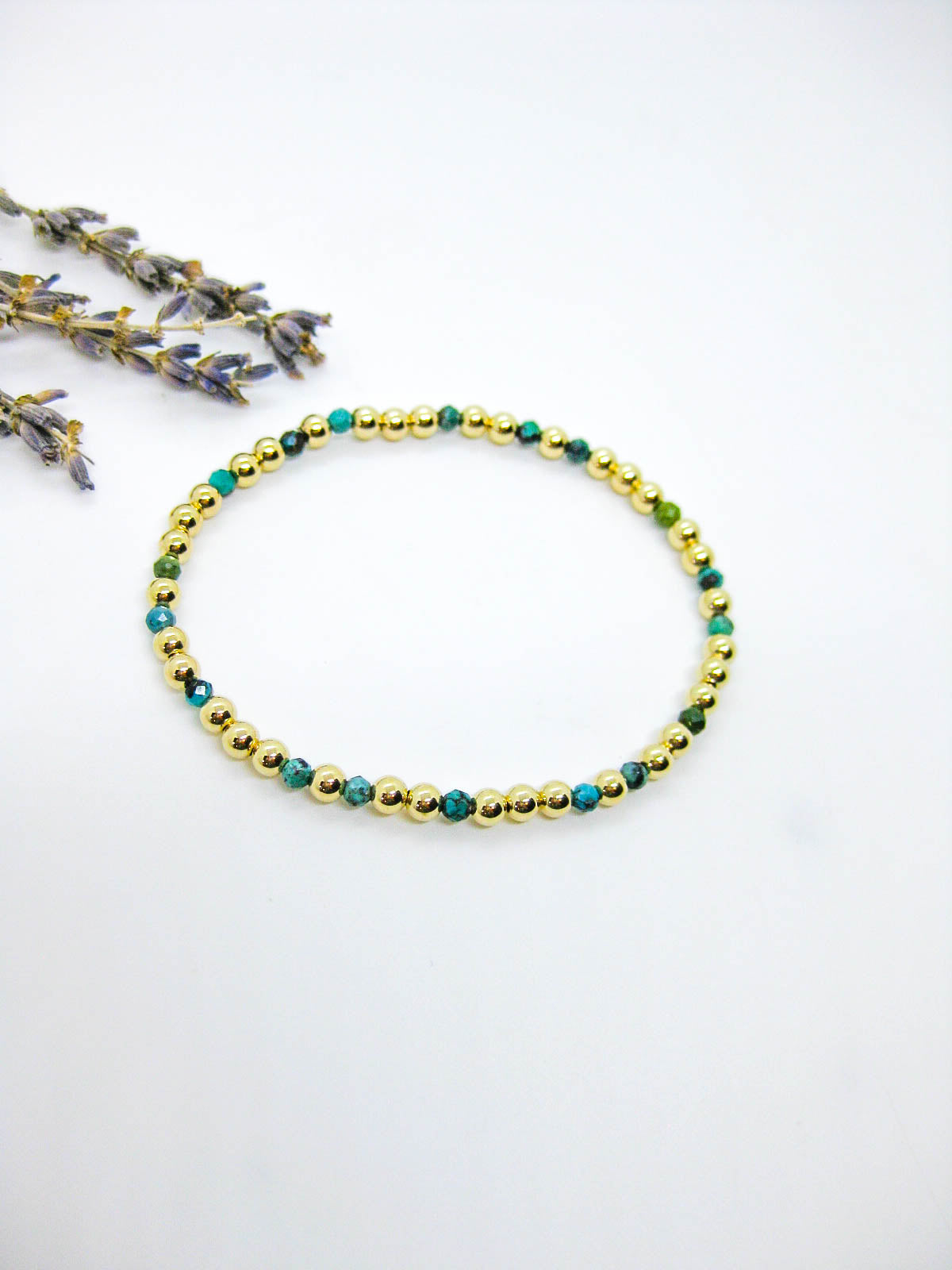 Sage: Green Turquoise Stretch Bracelet