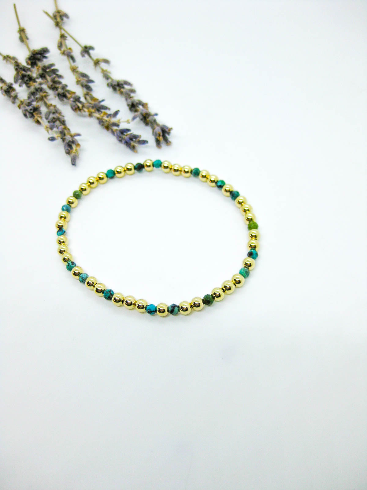 Sage: Green Turquoise Stretch Bracelet