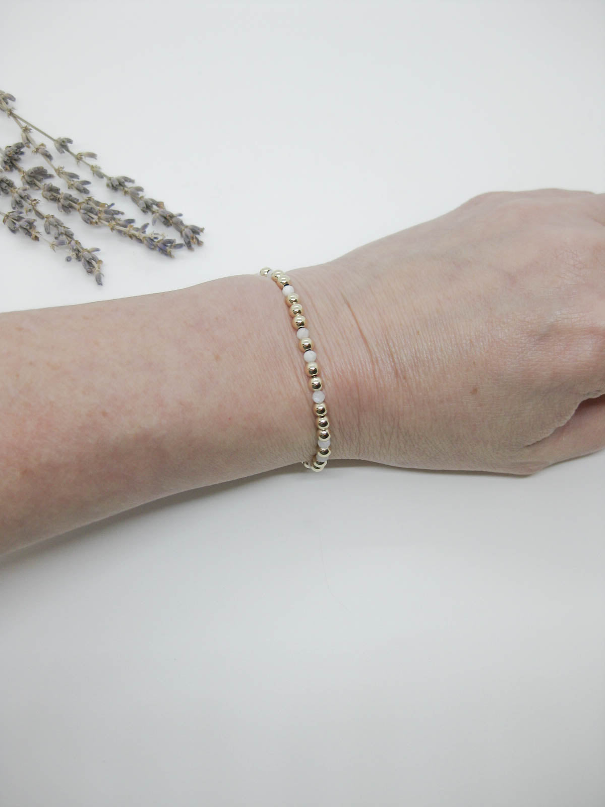 Sage: Moonstone Stretch Bracelet