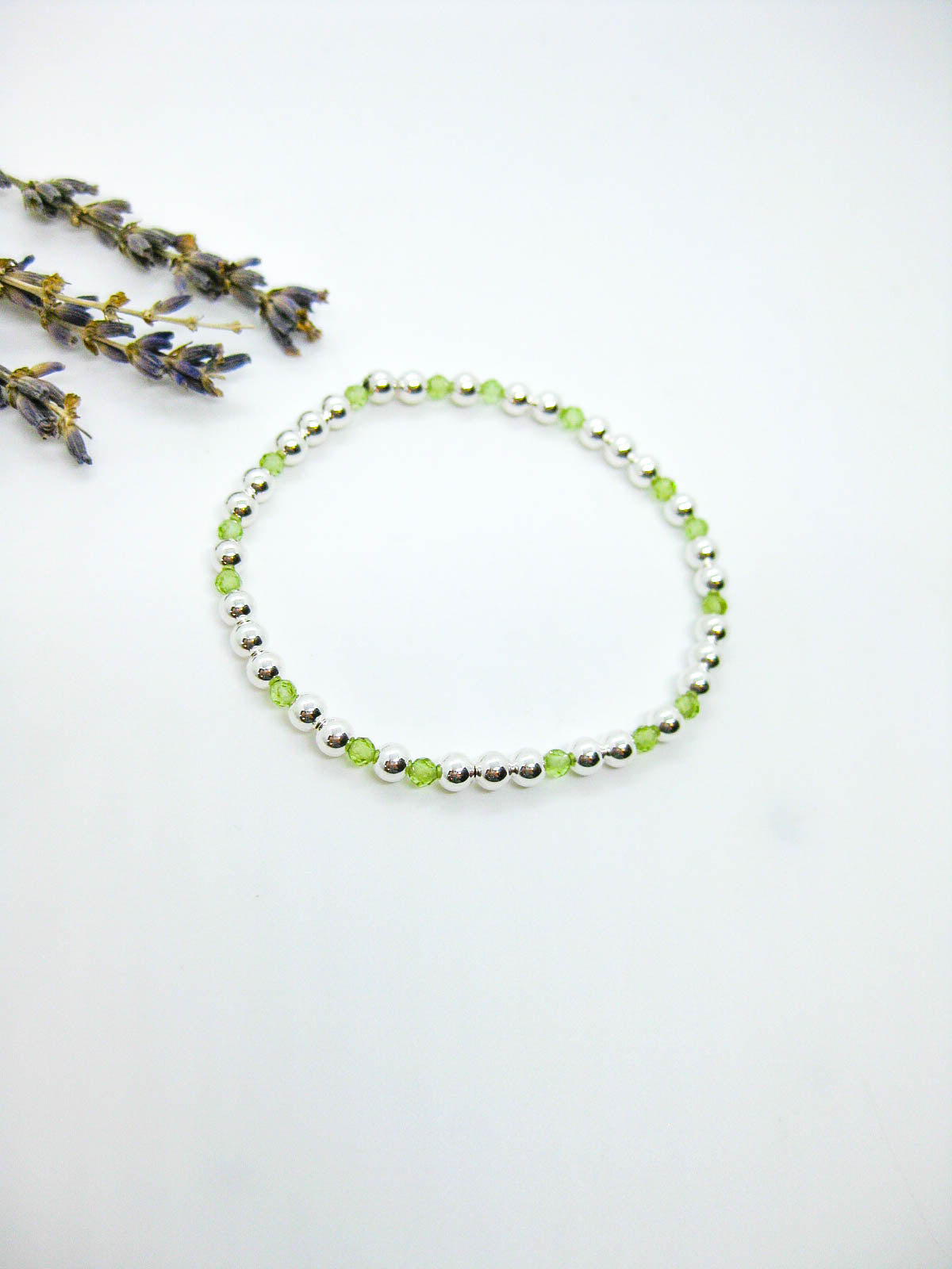 Sage: Peridot Stretch Bracelet