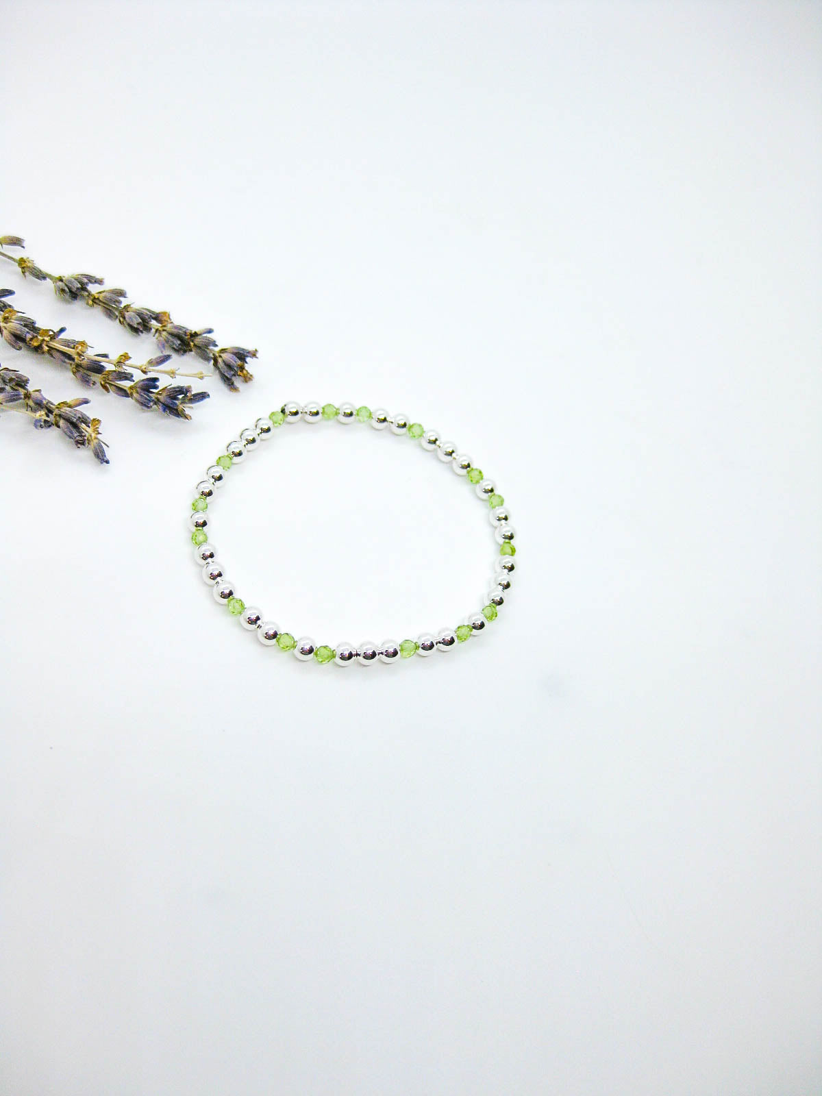 Sage: Peridot Stretch Bracelet