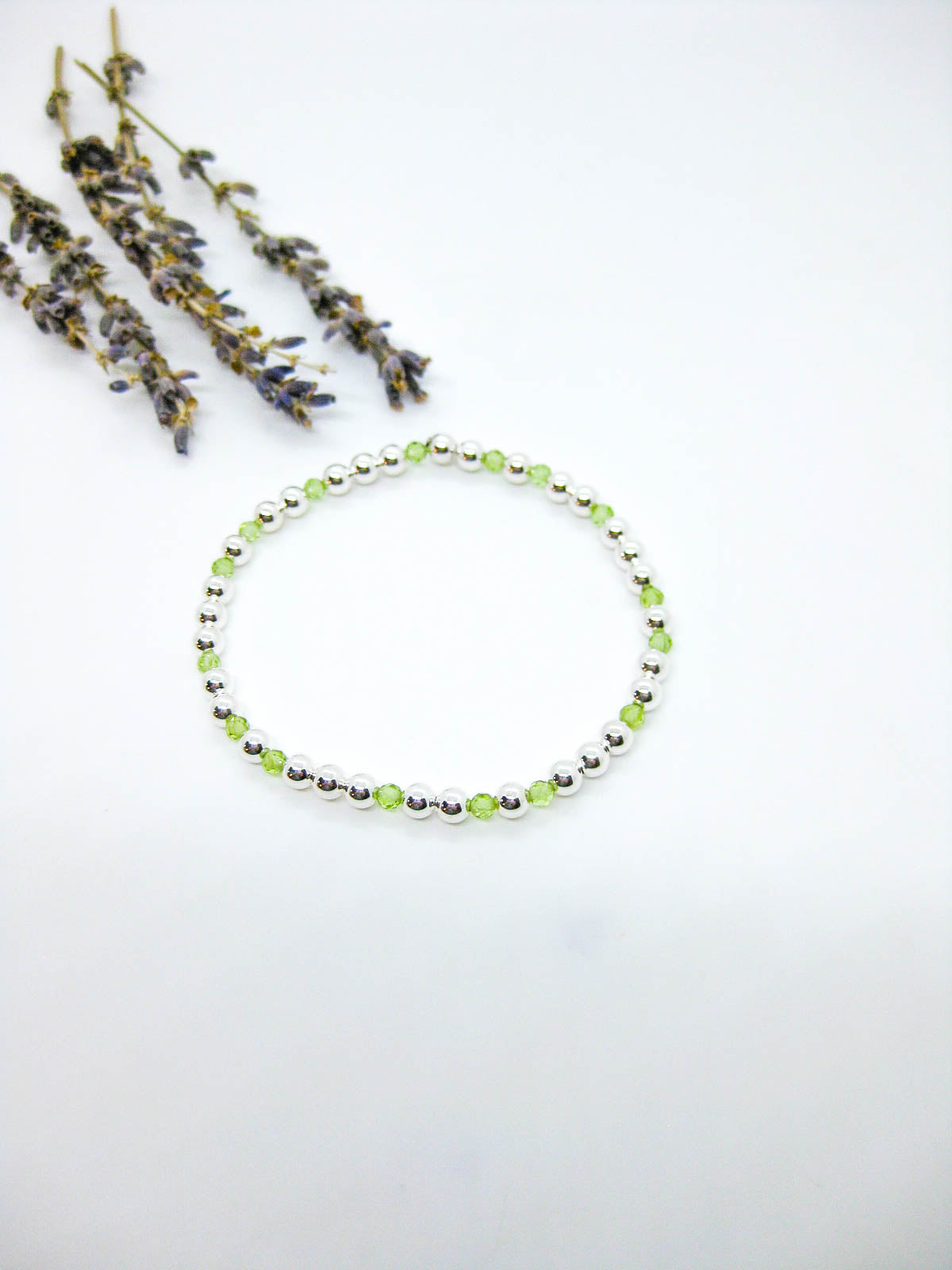 Sage: Peridot Stretch Bracelet