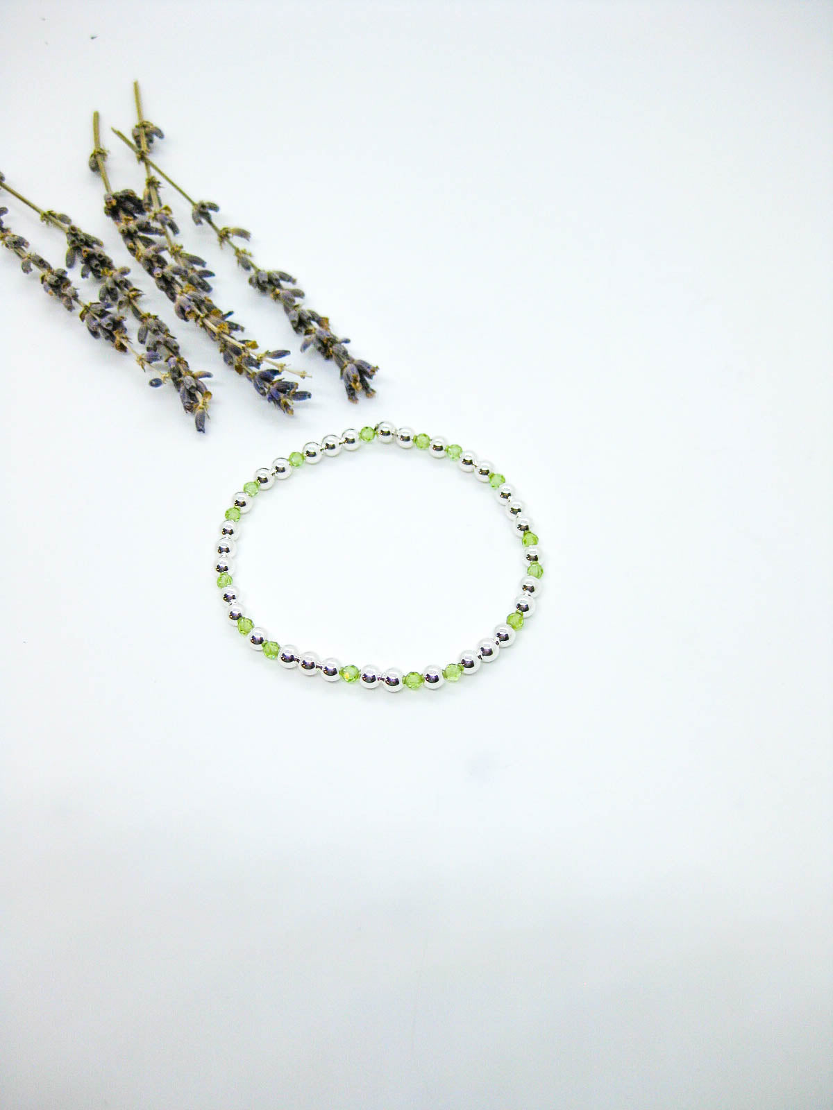 Sage: Peridot Stretch Bracelet