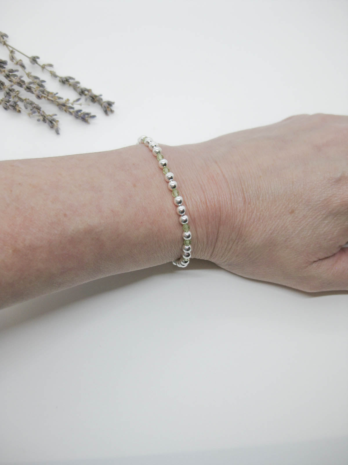 Sage: Peridot Stretch Bracelet