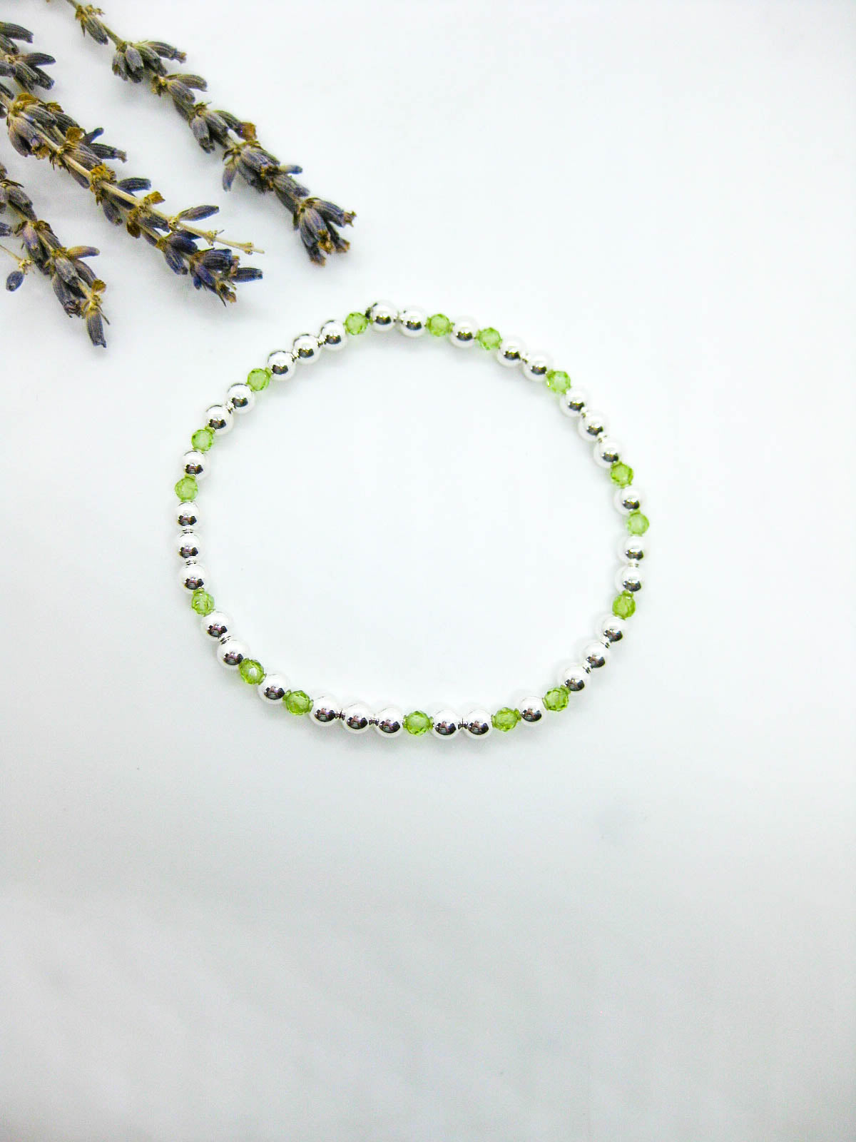 Sage: Peridot Stretch Bracelet