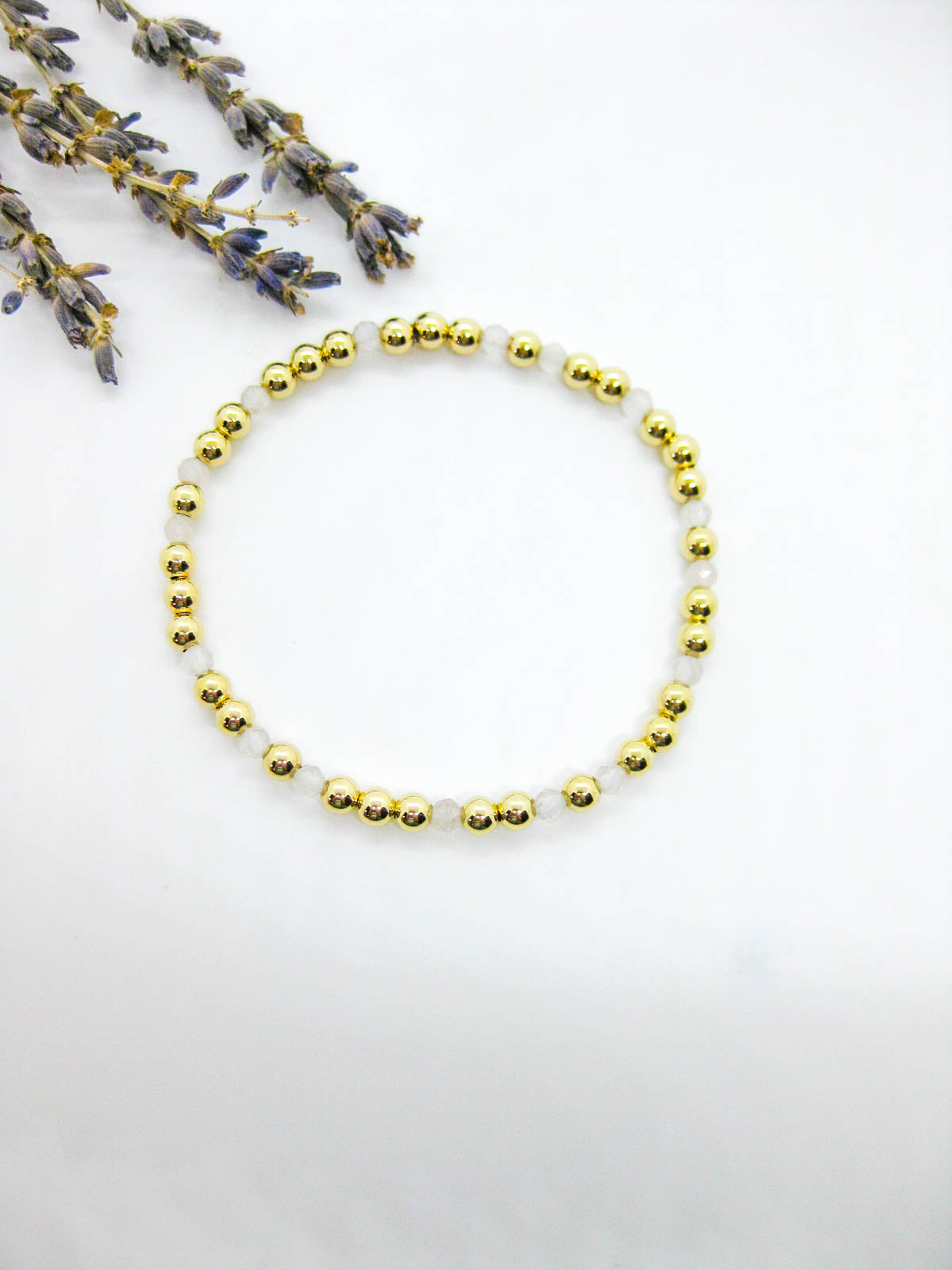 Sage: Rose Quartz Stretch Bracelet