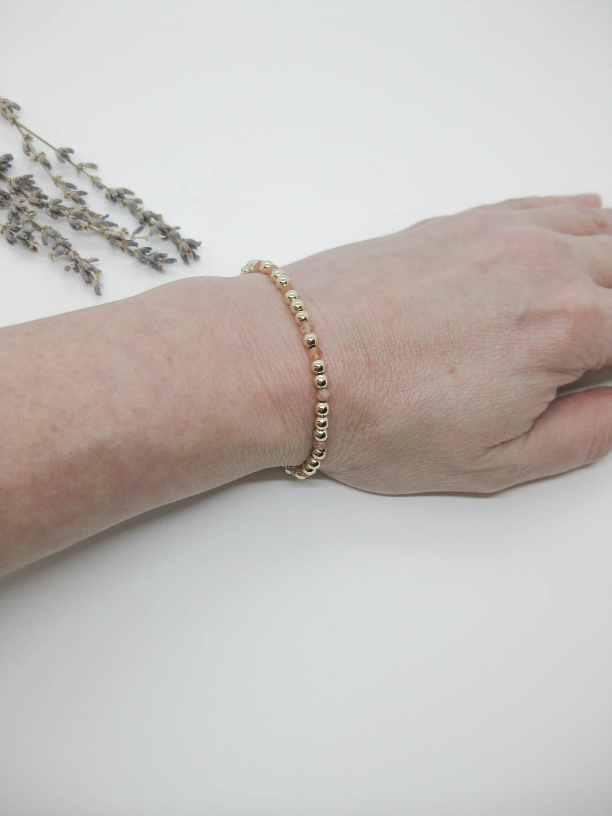 Sage: Sunstone Stretch Bracelet