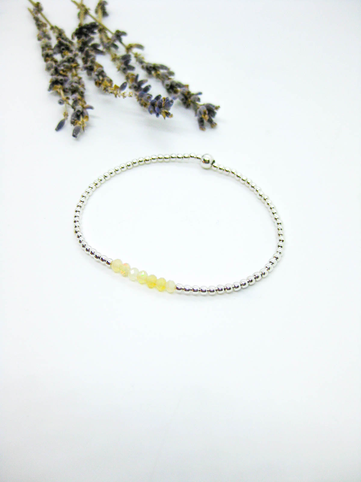 Violet: Opal Stretch Bracelet