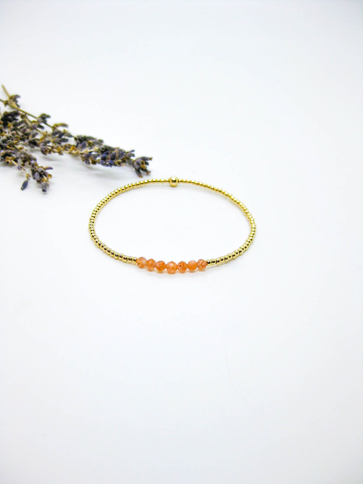 Violet: Sunstone Stretch Bracelet