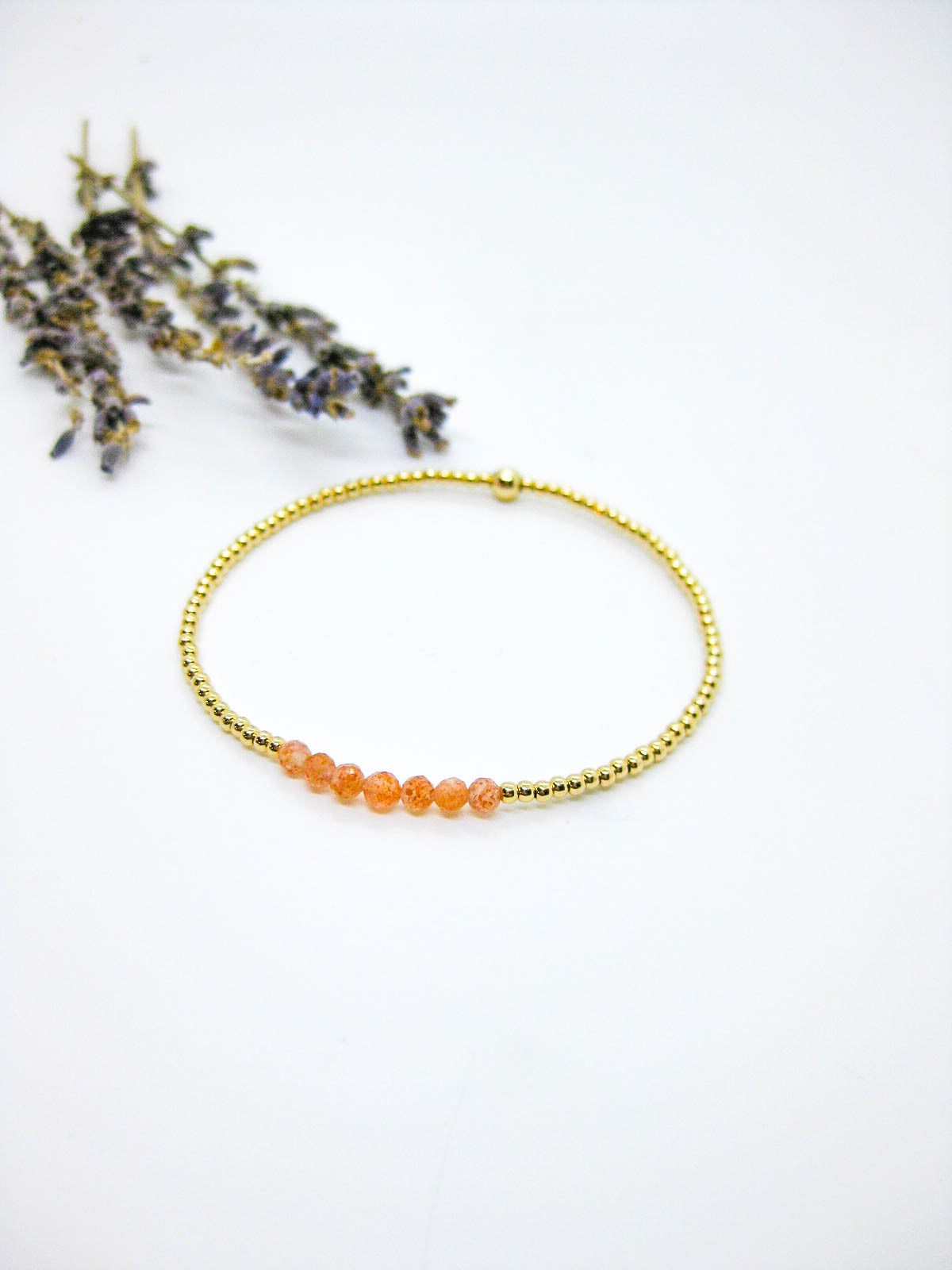 Violet: Sunstone Stretch Bracelet