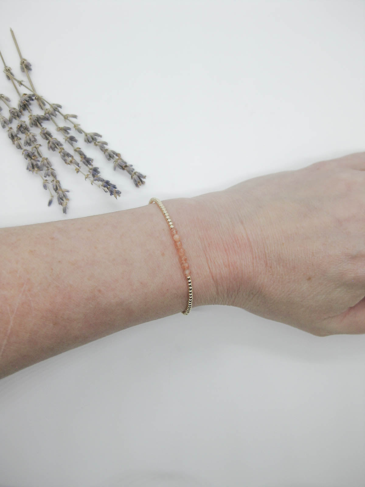 Violet: Sunstone Stretch Bracelet