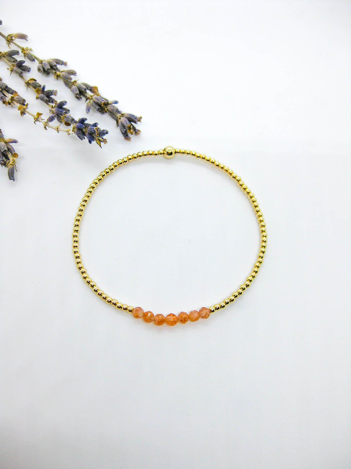 Violet: Sunstone Stretch Bracelet
