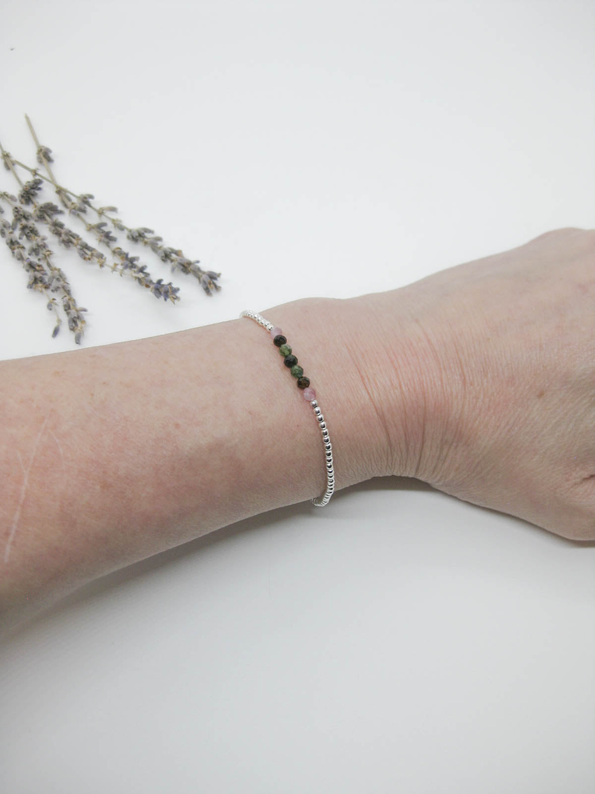 Violet: Tourmaline Stretch Bracelet