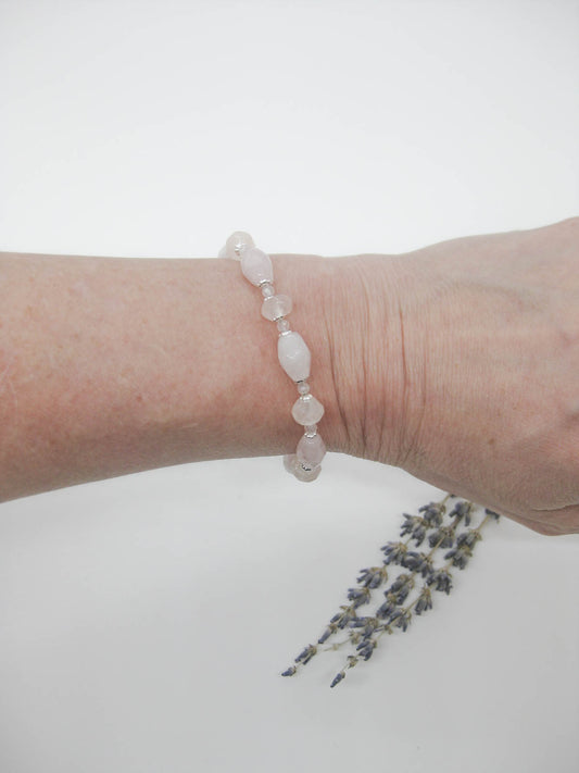 Delphine II: Rose Quartz Bracelet - b343