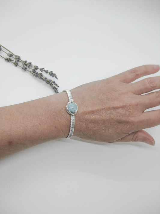 Calla: Larimar Wrapped Cuff - b361