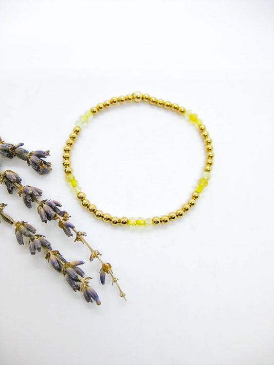 Juniper: Citrine Stretch Bracelet - b399