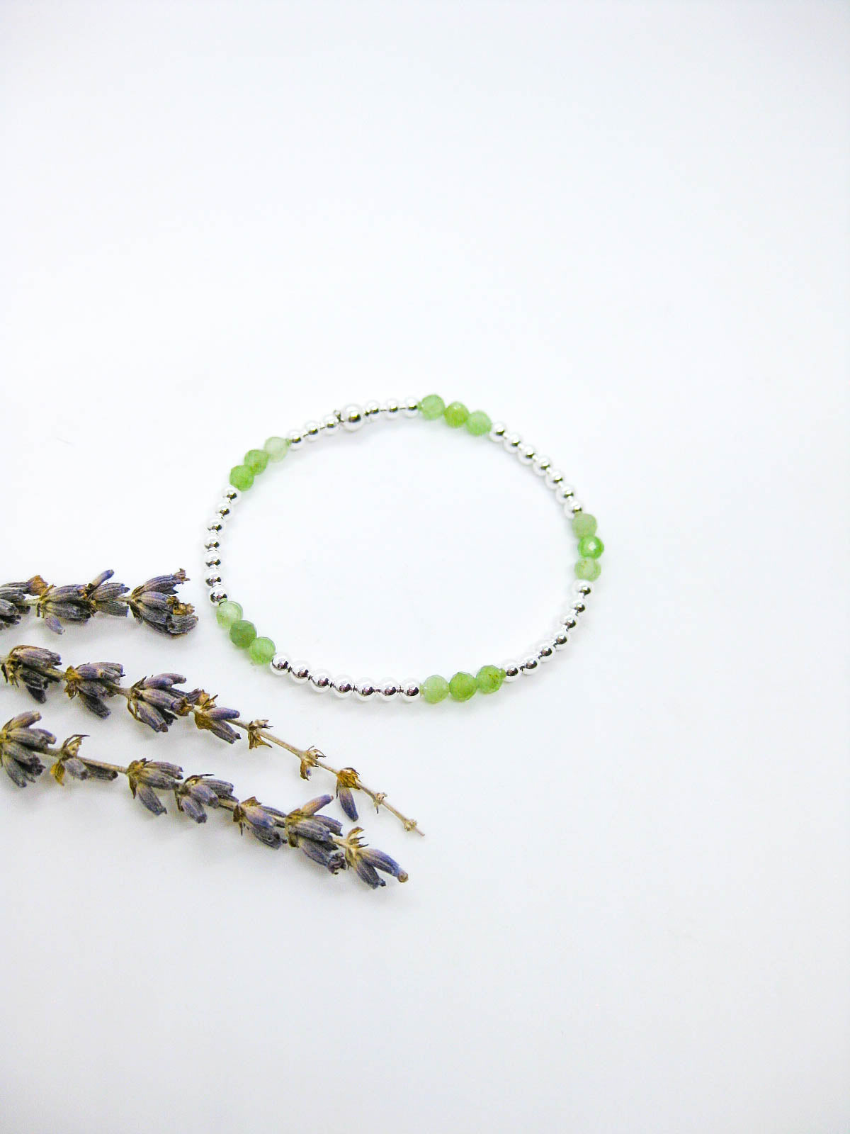 Juniper: Jade Stretch Bracelet - b401
