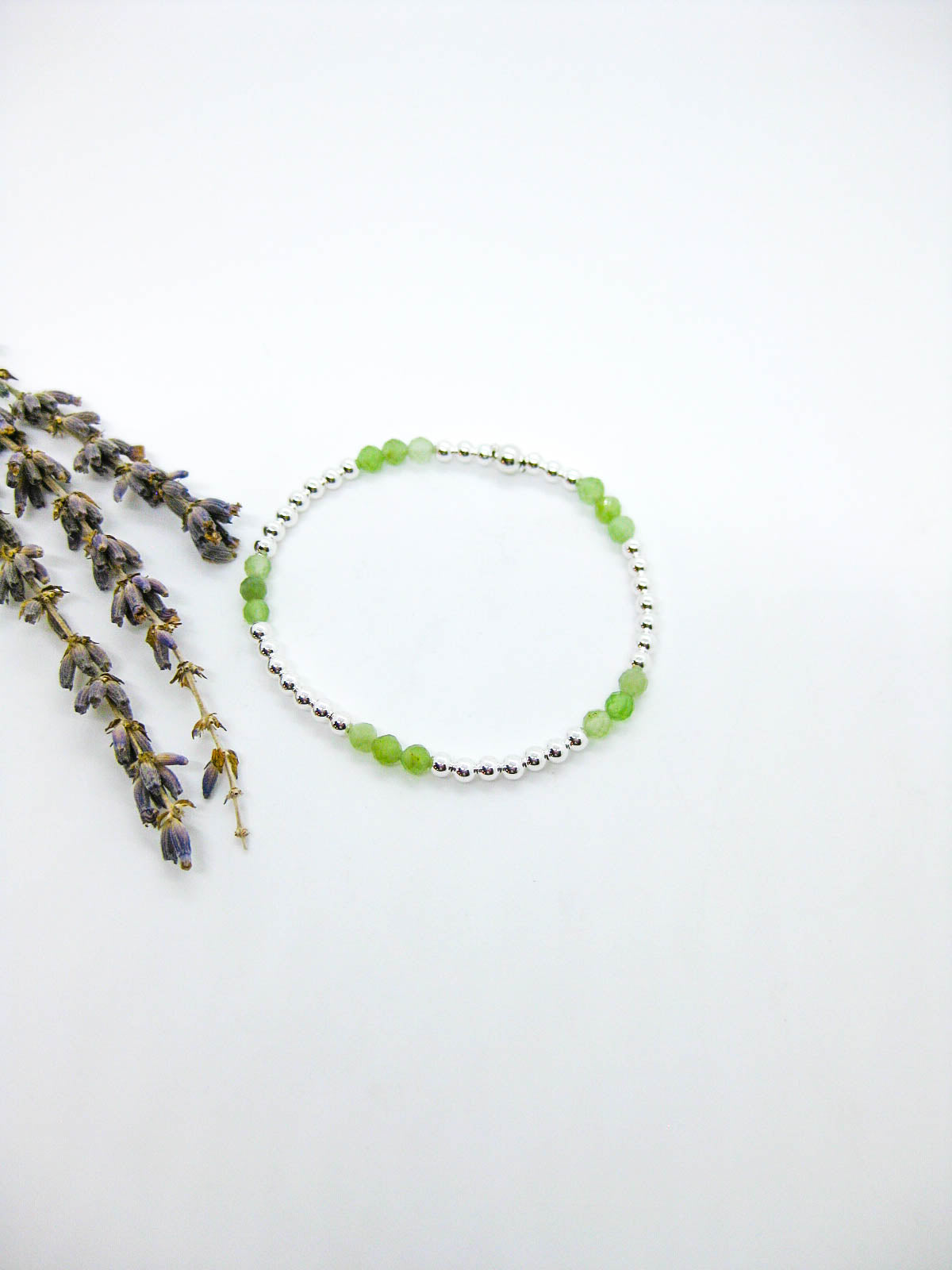 Juniper: Jade Stretch Bracelet - b401