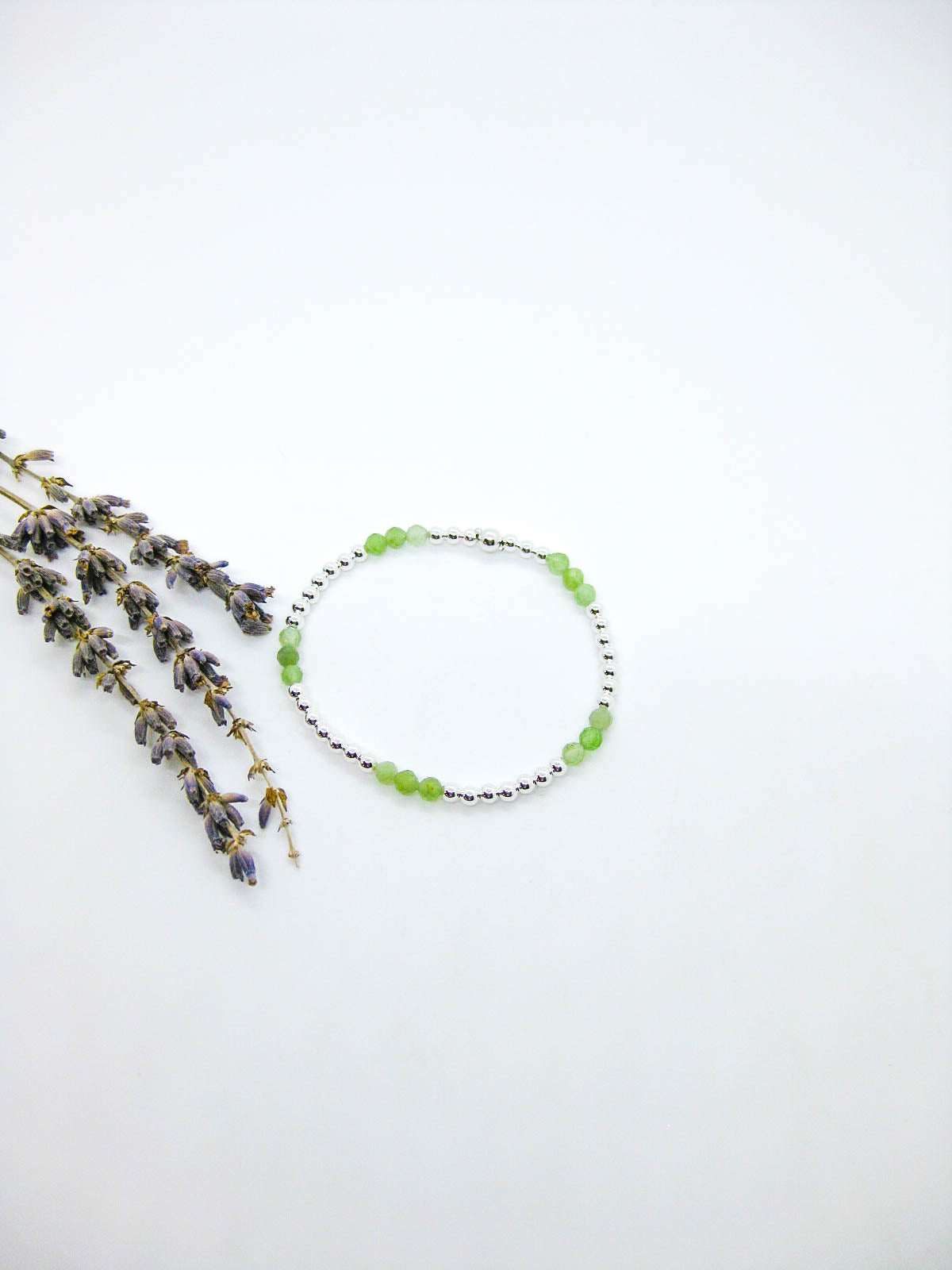 Juniper: Jade Stretch Bracelet - b401